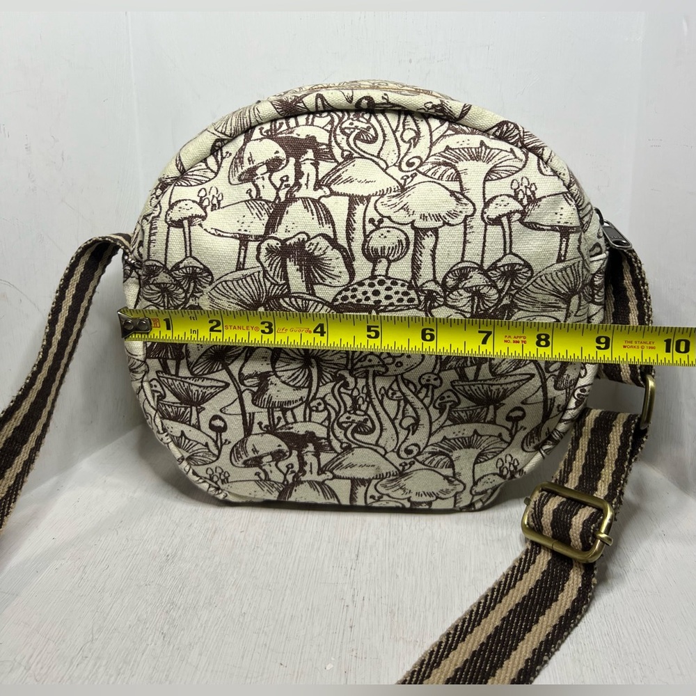 Lakhays Boho Round Crossbody - Mushroom Print Brown - Picture 4 of 7